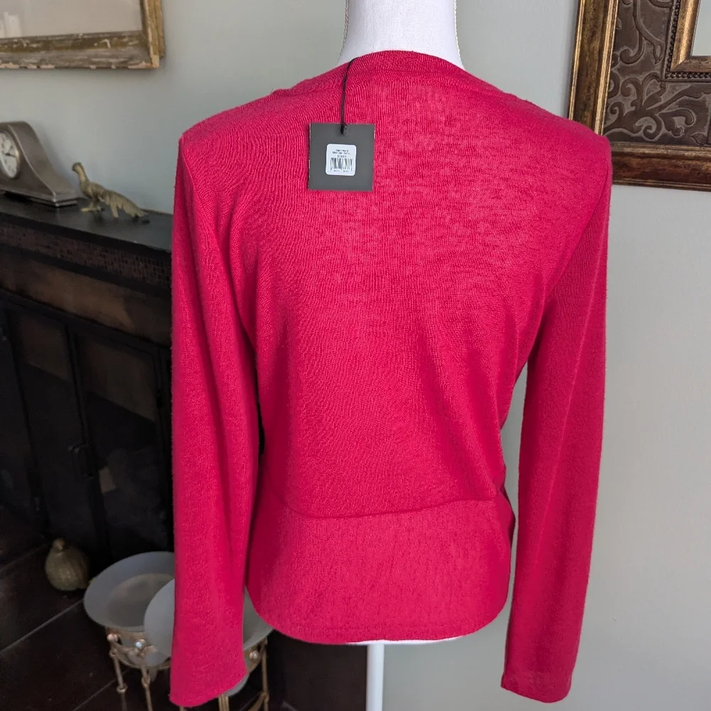 NEW Sanctuary Women's Medium Knotted Side Thin Knit Top Sweater Pink - Picture 4 of 9